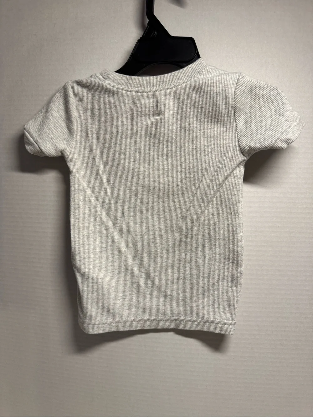Old Navy Short-Sleeve Ribbed Tee in Light Gray 18 to 24M